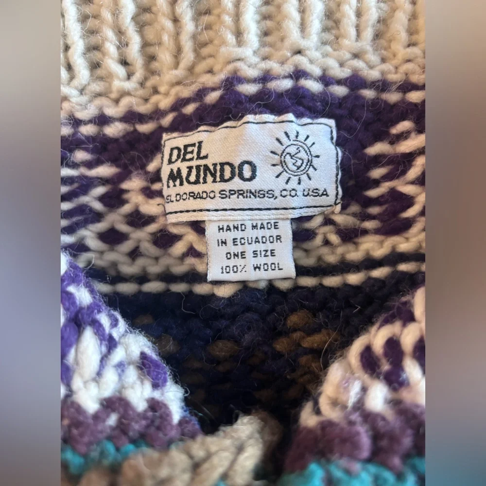 Vintage Handmade Wool Sweater - Picture 3 of 3